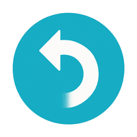 Arrow going back on itself in the colors of Reform logo